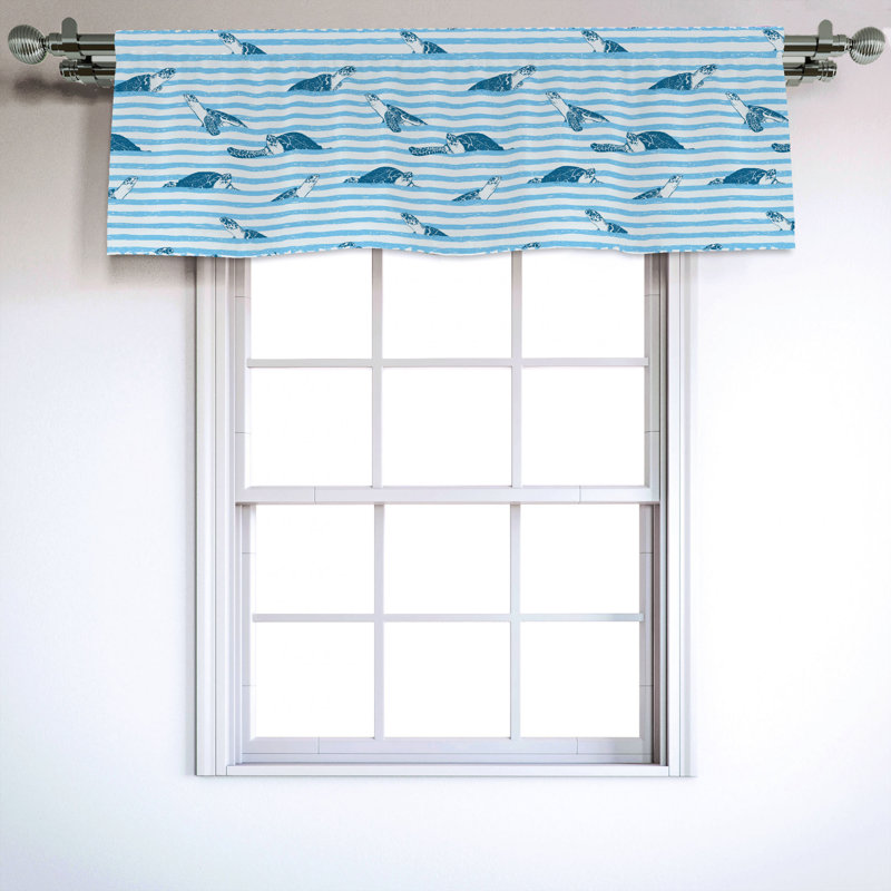 East Urban Home Striped 54" Window Valance Wayfair